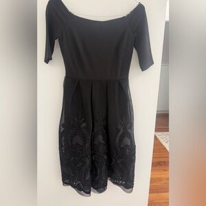 Gianni Bini Black Dress   Lined. Beautiful embroidery. So stylish!